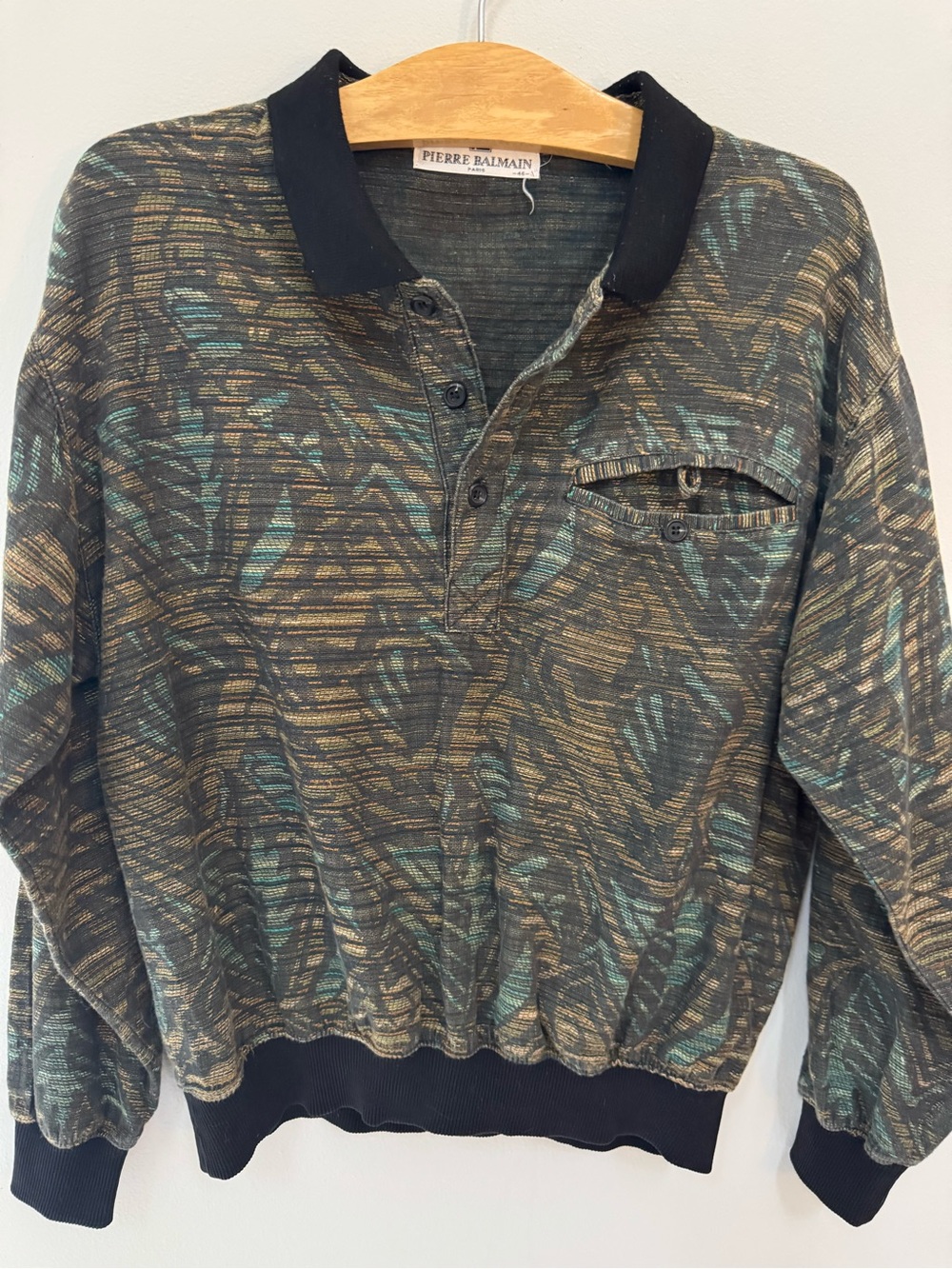 Vintage Pierre Balmain Paris Polo Shirt Mens 46 Woman’s M Late 80s/early 90s